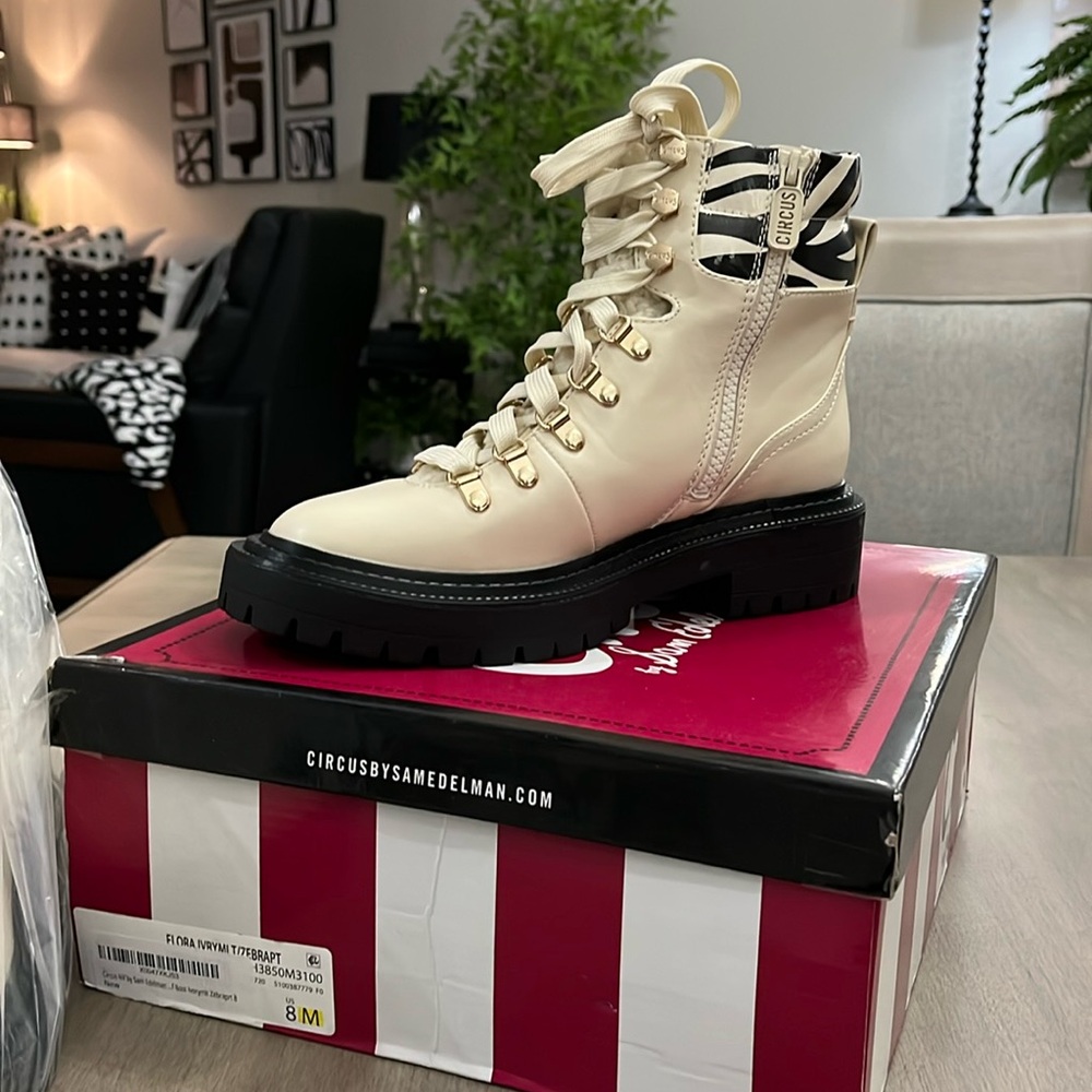 Circus By Sam Edelman Flora Zebra Print Boot